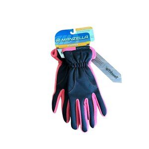 Manzella Women's M/L Pink Black Ivory Equinox Ultra TouchTip Warmer Gloves NEW